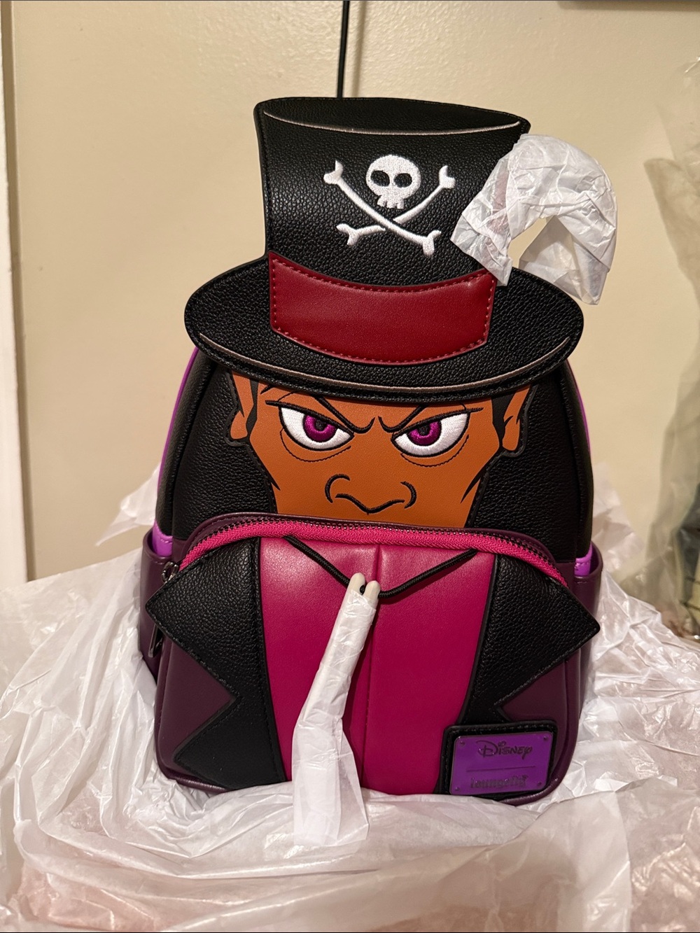 Disney Black and Magenta Dr. Facilier Mini Backpack